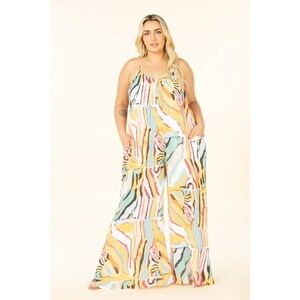 THE SANG | Abstract Print Jumpsuit (Yellow Combo)